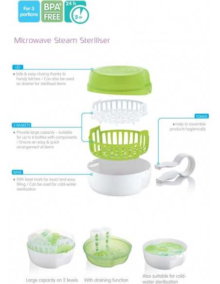 Mam Microwave Steam Steriliser-Green MAMi