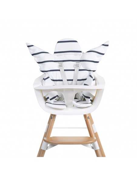 CuddleCo Angel Universal High Chair Seat Cushion-Marin (Navy Stripe) Cuddle Co