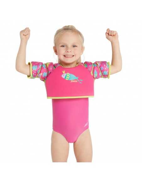 Zoggs Sea Queen Water Wings Vest 1-2 Years-Pink Zoggs