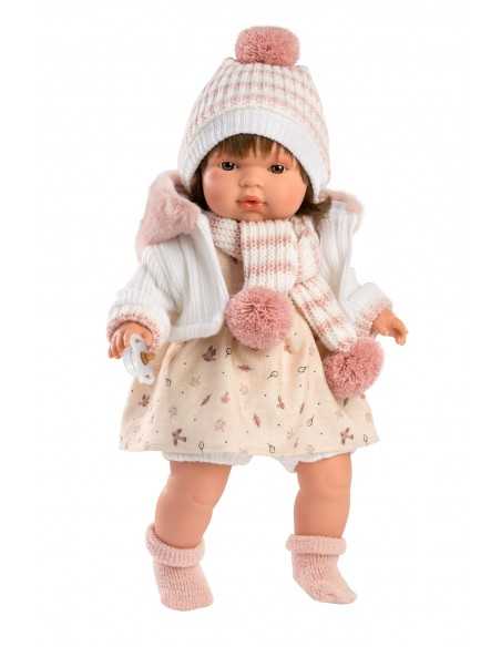 Llorens Dolls Sacha Crying Baby Boy Doll-Pink Llorens Dolls