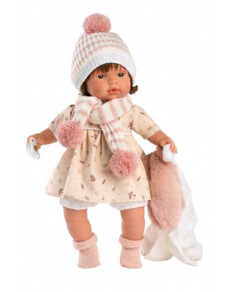 Llorens Dolls Sacha Crying Baby Boy Doll-Pink Llorens Dolls