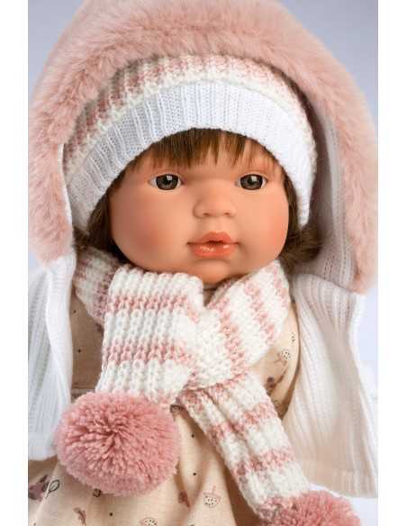 Llorens Dolls Sacha Crying Baby Boy Doll-Pink Llorens Dolls