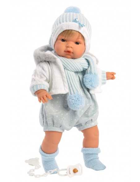 Llorens Dolls Sacha Crying Baby Boy Doll-Blue Llorens Dolls