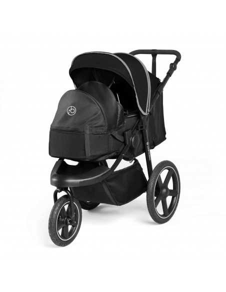 Ickle Bubba Venus Prime Jogger I-Size Travel System with Newborn Cocoon & Isofix Base-Black Ickle Bubba