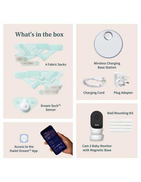 Owlet Medically Certified Dream Sock Baby Monitor-Mint Owlet