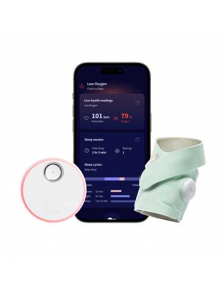 Owlet Medically Certified Dream Sock Baby Monitor-Mint Owlet