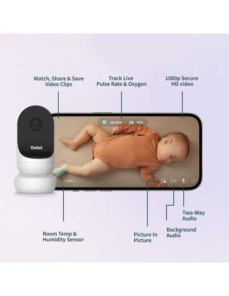 Owlet Medically Certified Dream Sock Baby Monitor-Bedtime Blue Owlet