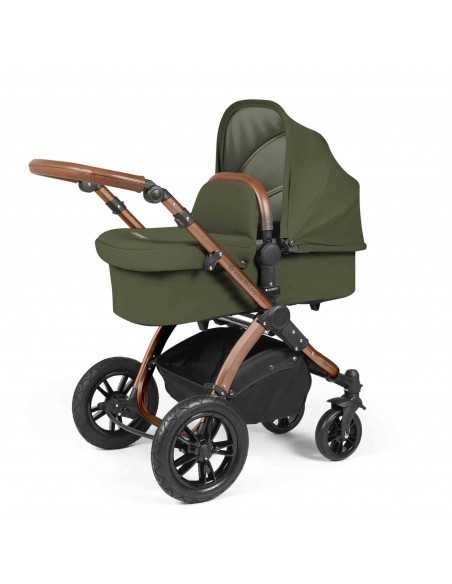 Ickle Bubba Stomp Luxe All in One Travel System With Isofix Base (Cirrus)-Bronze / Midnight / Tan Ickle Bubba