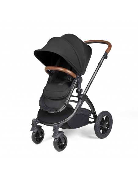 Ickle Bubba Stomp Luxe All-in-One Travel System With Isofix Base (Cirrus)-Black / Woodland / Tan Ickle Bubba