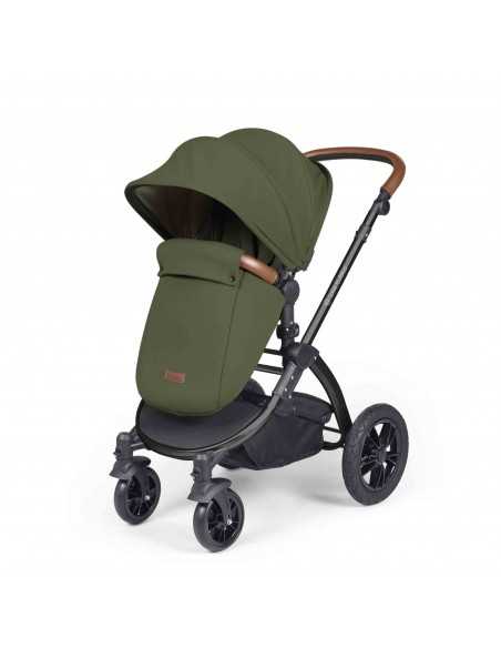 Ickle Bubba Stomp Luxe All-in-One Travel System With Isofix Base (Cirrus)-Black / Midnight / Tan Ickle Bubba