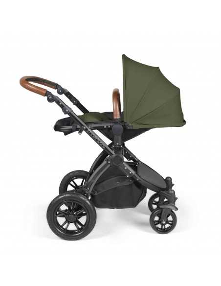 Ickle Bubba Stomp Luxe All-in-One Travel System With Isofix Base (Cirrus)-Black / Midnight / Tan Ickle Bubba