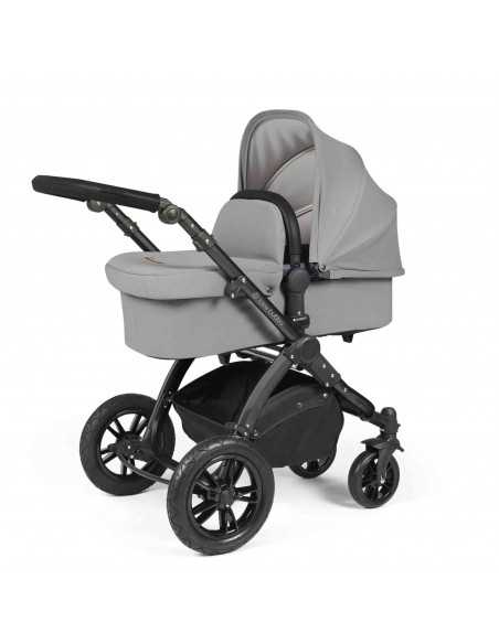 Ickle Bubba Stomp Luxe All in One Travel System With Isofix Base (Cirrus)-Black / Pearl Grey / Black Ickle Bubba