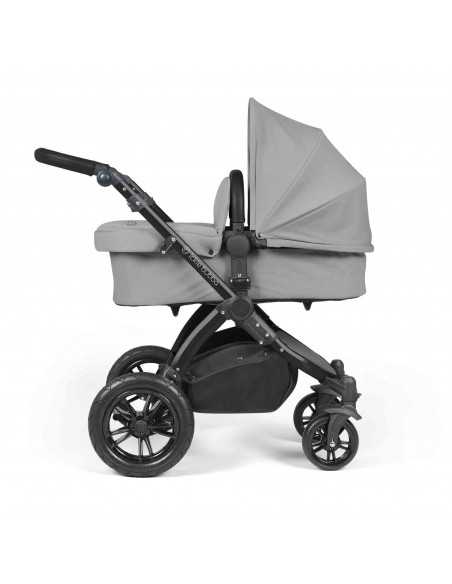 Ickle Bubba Stomp Luxe All in One Travel System With Isofix Base (Cirrus)-Black / Pearl Grey / Black Ickle Bubba