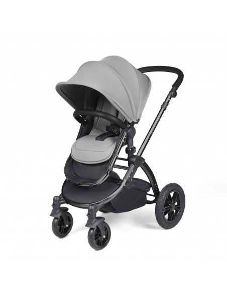 Ickle Bubba Stomp Luxe All in One Travel System With Isofix Base (Cirrus)-Black / Pearl Grey / Black Ickle Bubba