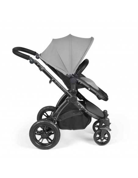 Ickle Bubba Stomp Luxe All in One Travel System With Isofix Base (Cirrus)-Black / Pearl Grey / Black Ickle Bubba