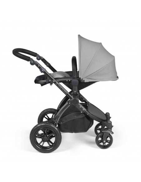 Ickle Bubba Stomp Luxe All in One Travel System With Isofix Base (Cirrus)-Black / Pearl Grey / Black Ickle Bubba