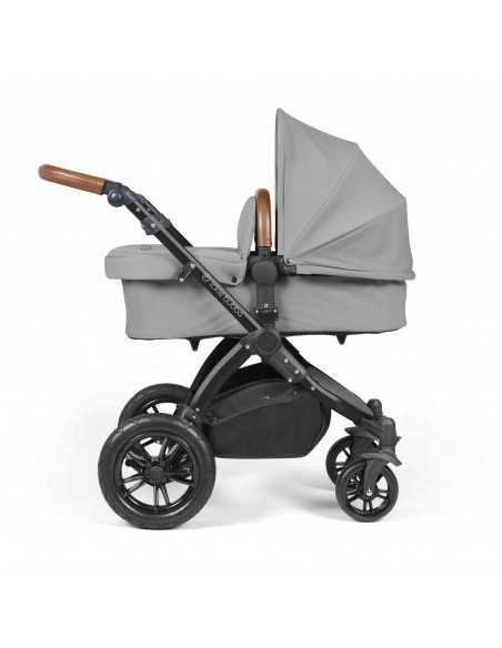 Ickle Bubba Stomp Luxe All-in-One Travel System With Isofix Base (Cirrus)-Black / Pearl Grey / Tan Ickle Bubba