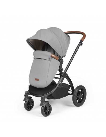 Ickle Bubba Stomp Luxe All-in-One Travel System With Isofix Base (Cirrus)-Black / Pearl Grey / Tan Ickle Bubba