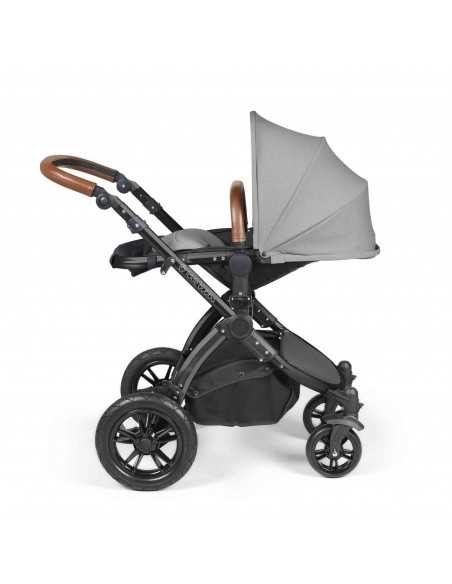 Ickle Bubba Stomp Luxe All-in-One Travel System With Isofix Base (Cirrus)-Black / Pearl Grey / Tan Ickle Bubba