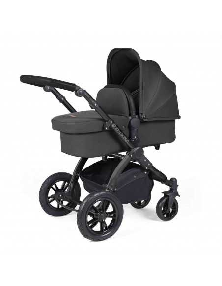 Ickle Bubba Stomp Luxe All-in-One Travel System With Isofix Base (Cirrus)-Black / Charcoal Grey / Black Ickle Bubba