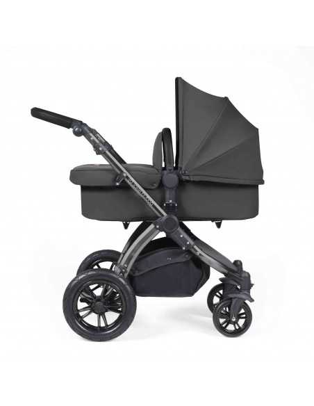 Ickle Bubba Stomp Luxe All-in-One Travel System With Isofix Base (Cirrus)-Black / Charcoal Grey / Black Ickle Bubba