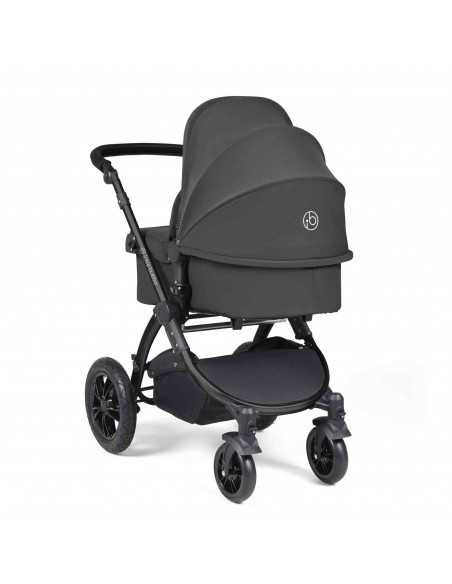 Ickle Bubba Stomp Luxe All-in-One Travel System With Isofix Base (Cirrus)-Black / Charcoal Grey / Black Ickle Bubba