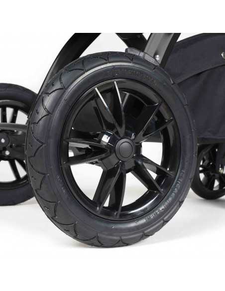 Ickle Bubba Stomp Luxe All-in-One Travel System With Isofix Base (Cirrus)-Black / Charcoal Grey / Black Ickle Bubba