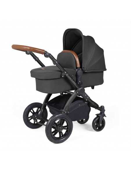 Ickle Bubba Stomp Luxe All-in-One Travel System With Isofix Base (Cirrus)-Black / Charcoal Grey / Tan Ickle Bubba