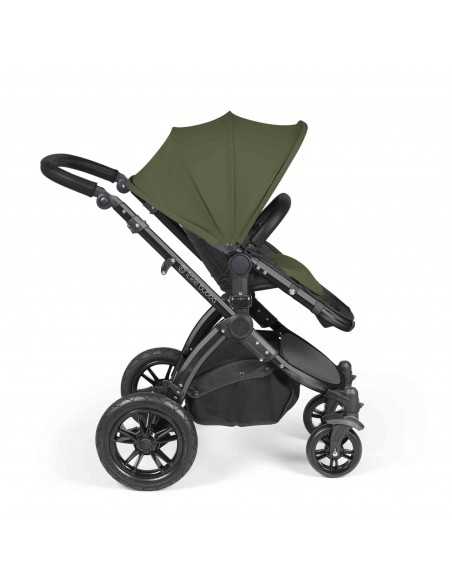 Ickle Bubba Stomp Luxe All in One Travel System With Isofix Base (Cirrus)-Black / Midnight / Black Ickle Bubba