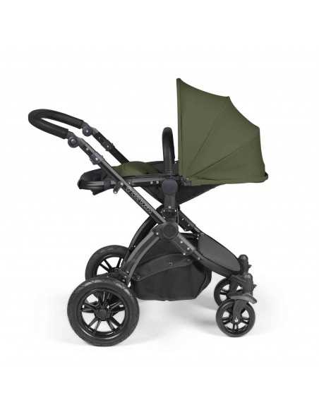 Ickle Bubba Stomp Luxe All in One Travel System With Isofix Base (Cirrus)-Black / Midnight / Black Ickle Bubba