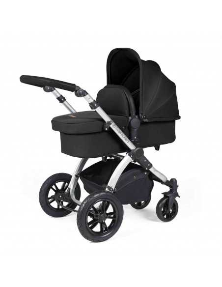 Ickle Bubba Stomp Luxe All in One Travel System With Isofix Base (Cirrus)-Silver / Midnight / Black Ickle Bubba