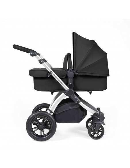 Ickle Bubba Stomp Luxe All in One Travel System With Isofix Base (Cirrus)-Silver / Midnight / Black Ickle Bubba