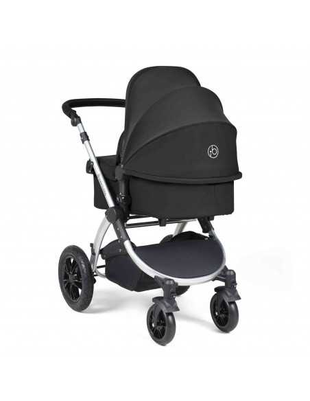 Ickle Bubba Stomp Luxe All in One Travel System With Isofix Base (Cirrus)-Silver / Midnight / Black Ickle Bubba