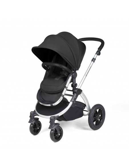 Ickle Bubba Stomp Luxe All in One Travel System With Isofix Base (Cirrus)-Silver / Midnight / Black Ickle Bubba