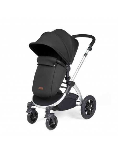 Ickle Bubba Stomp Luxe All in One Travel System With Isofix Base (Cirrus)-Silver / Midnight / Black Ickle Bubba