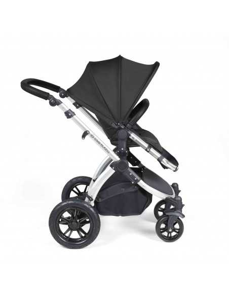 Ickle Bubba Stomp Luxe All in One Travel System With Isofix Base (Cirrus)-Silver / Midnight / Black Ickle Bubba