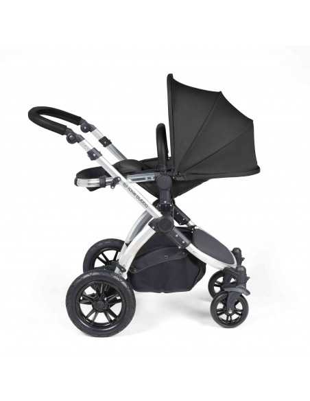 Ickle Bubba Stomp Luxe All in One Travel System With Isofix Base (Cirrus)-Silver / Midnight / Black Ickle Bubba