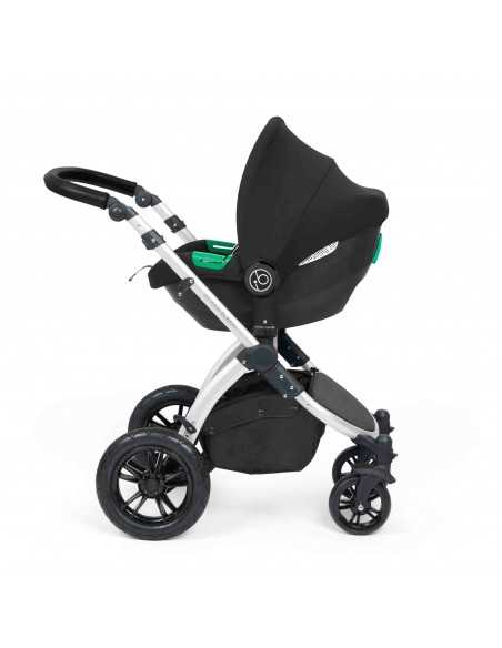 Ickle Bubba Stomp Luxe All in One Travel System With Isofix Base (Cirrus)-Silver / Midnight / Black Ickle Bubba