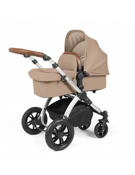 Ickle Bubba Stomp Luxe All in One Travel System With Isofix Base (Cirrus)-Silver / Desert / Tan Ickle Bubba