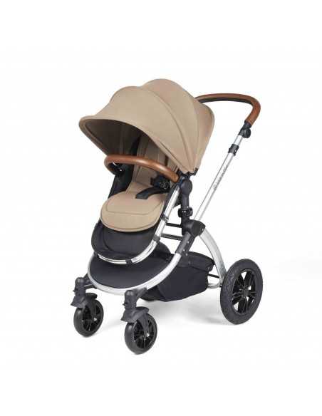 Ickle Bubba Stomp Luxe All in One Travel System With Isofix Base (Cirrus)-Silver / Desert / Tan Ickle Bubba