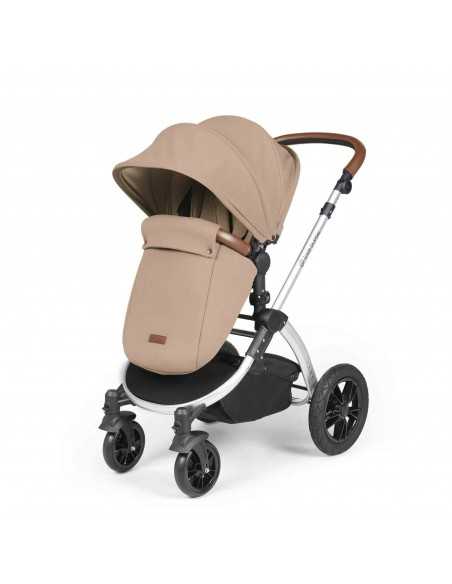 Ickle Bubba Stomp Luxe All in One Travel System With Isofix Base (Cirrus)-Silver / Desert / Tan Ickle Bubba