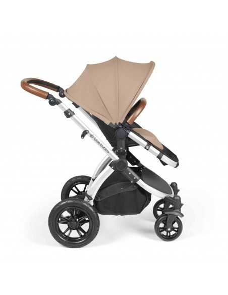 Ickle Bubba Stomp Luxe All in One Travel System With Isofix Base (Cirrus)-Silver / Desert / Tan Ickle Bubba