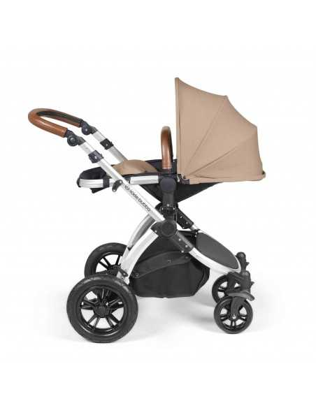 Ickle Bubba Stomp Luxe All in One Travel System With Isofix Base (Cirrus)-Silver / Desert / Tan Ickle Bubba