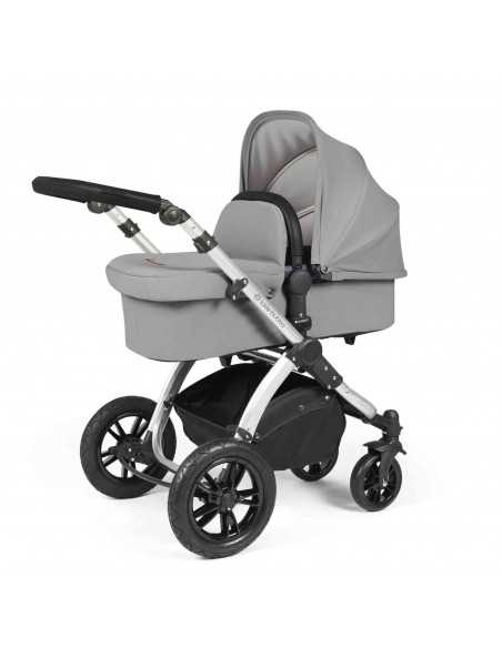 Ickle Bubba Stomp Luxe All in One Travel System With Isofix Base (Cirrus)-Silver / Pearl Grey / Black Ickle Bubba