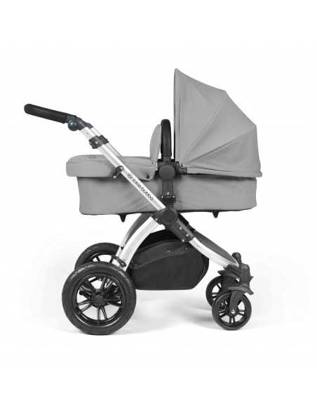 Ickle Bubba Stomp Luxe All in One Travel System With Isofix Base (Cirrus)-Silver / Pearl Grey / Black Ickle Bubba