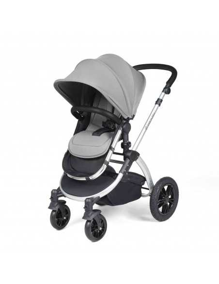 Ickle Bubba Stomp Luxe All in One Travel System With Isofix Base (Cirrus)-Silver / Pearl Grey / Black Ickle Bubba