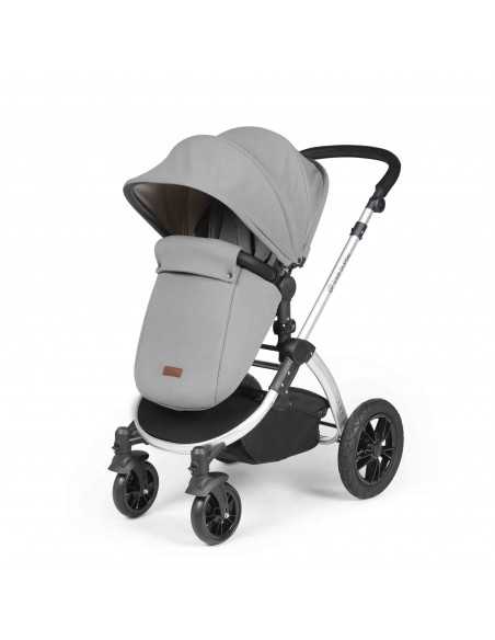 Ickle Bubba Stomp Luxe All in One Travel System With Isofix Base (Cirrus)-Silver / Pearl Grey / Black Ickle Bubba