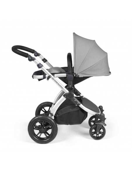 Ickle Bubba Stomp Luxe All in One Travel System With Isofix Base (Cirrus)-Silver / Pearl Grey / Black Ickle Bubba