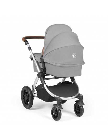 Ickle Bubba Stomp Luxe All in One Travel System With Isofix Base (Cirrus)-Silver / Pearl Grey / Tan Ickle Bubba