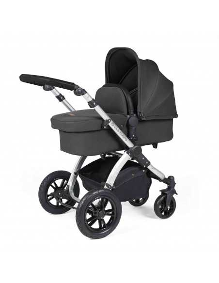 Ickle Bubba Stomp Luxe All in One Travel System With Isofix Base (Cirrus)-Silver / Charcoal Grey / Black Ickle Bubba